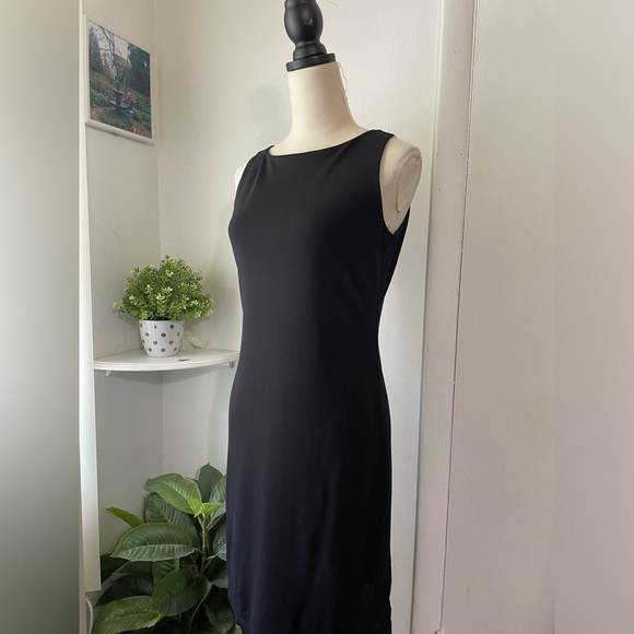 NEW YORK & COMPANY WOMEN'S MIDI BLACK DRESS SIZE S - Picture 5 of 16